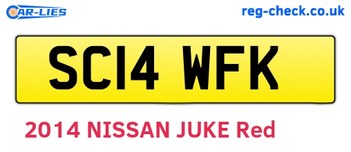 SC14WFK are the vehicle registration plates.