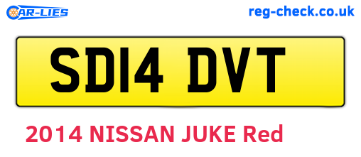 SD14DVT are the vehicle registration plates.