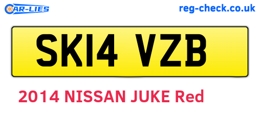 SK14VZB are the vehicle registration plates.