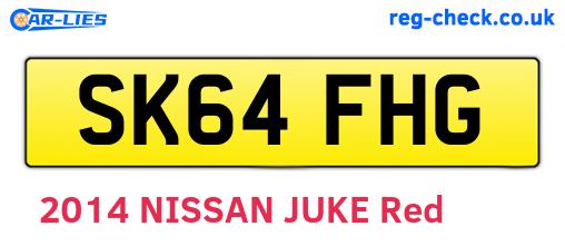SK64FHG are the vehicle registration plates.