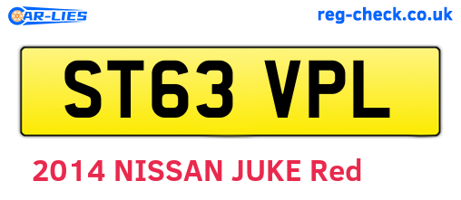 ST63VPL are the vehicle registration plates.
