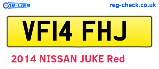 VF14FHJ are the vehicle registration plates.