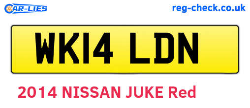 WK14LDN are the vehicle registration plates.
