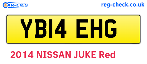 YB14EHG are the vehicle registration plates.