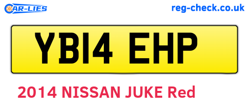 YB14EHP are the vehicle registration plates.