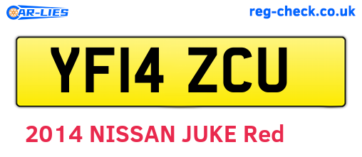 YF14ZCU are the vehicle registration plates.