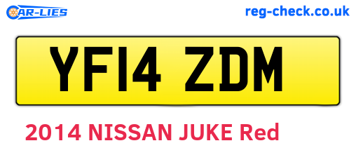 YF14ZDM are the vehicle registration plates.