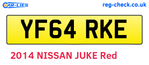 YF64RKE are the vehicle registration plates.
