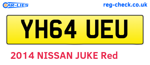 YH64UEU are the vehicle registration plates.