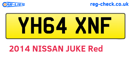 YH64XNF are the vehicle registration plates.