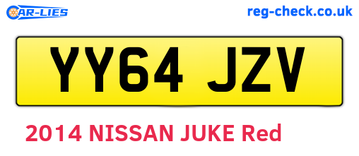 YY64JZV are the vehicle registration plates.