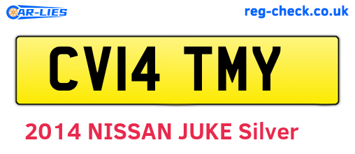 CV14TMY are the vehicle registration plates.