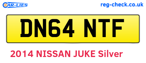DN64NTF are the vehicle registration plates.