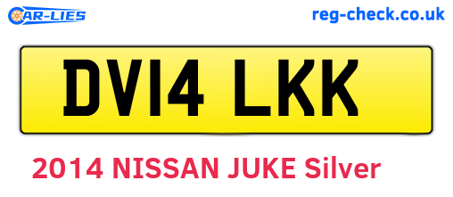 DV14LKK are the vehicle registration plates.