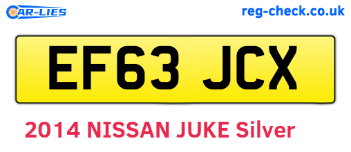 EF63JCX are the vehicle registration plates.