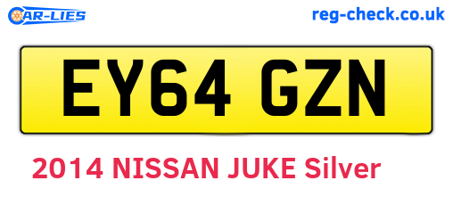 EY64GZN are the vehicle registration plates.