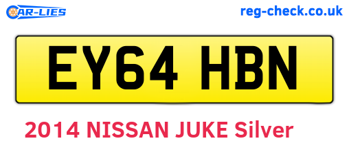 EY64HBN are the vehicle registration plates.