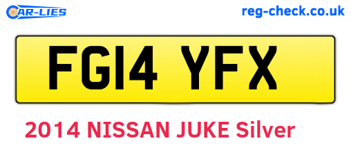 FG14YFX are the vehicle registration plates.