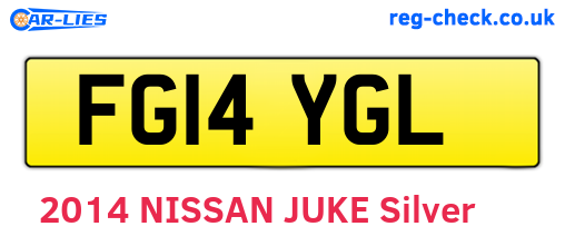 FG14YGL are the vehicle registration plates.