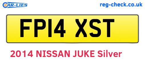FP14XST are the vehicle registration plates.