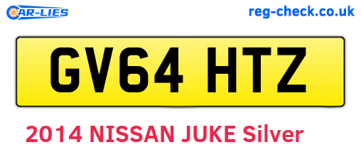 GV64HTZ are the vehicle registration plates.
