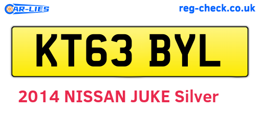 KT63BYL are the vehicle registration plates.