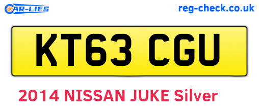 KT63CGU are the vehicle registration plates.