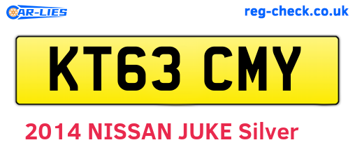 KT63CMY are the vehicle registration plates.