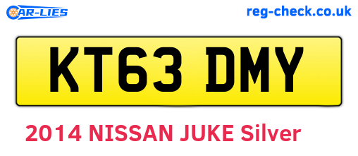 KT63DMY are the vehicle registration plates.