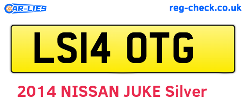 LS14OTG are the vehicle registration plates.