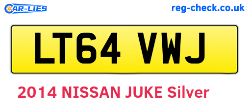 LT64VWJ are the vehicle registration plates.