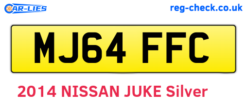 MJ64FFC are the vehicle registration plates.