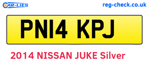 PN14KPJ are the vehicle registration plates.