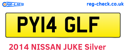 PY14GLF are the vehicle registration plates.
