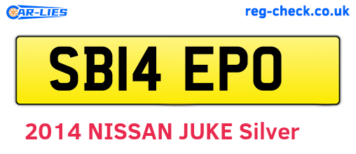 SB14EPO are the vehicle registration plates.