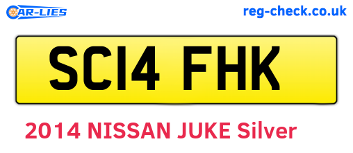 SC14FHK are the vehicle registration plates.