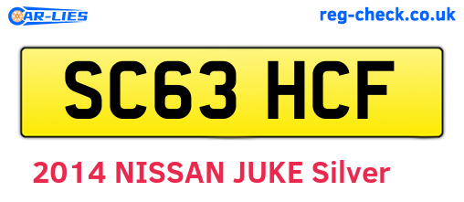 SC63HCF are the vehicle registration plates.