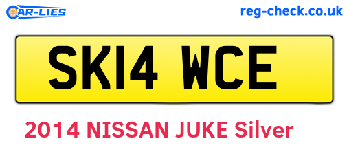 SK14WCE are the vehicle registration plates.