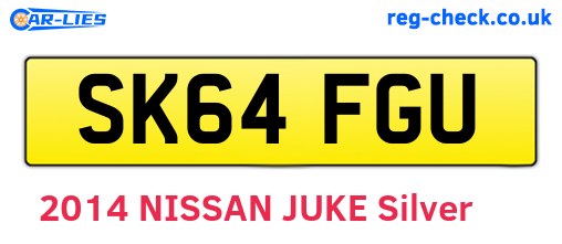 SK64FGU are the vehicle registration plates.