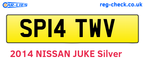 SP14TWV are the vehicle registration plates.