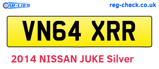 VN64XRR are the vehicle registration plates.