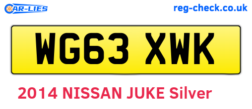 WG63XWK are the vehicle registration plates.