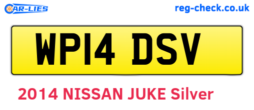 WP14DSV are the vehicle registration plates.