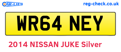 WR64NEY are the vehicle registration plates.