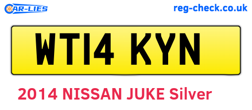 WT14KYN are the vehicle registration plates.