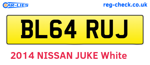 BL64RUJ are the vehicle registration plates.