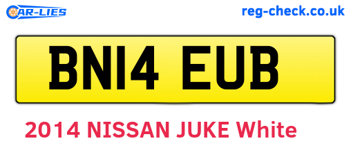 BN14EUB are the vehicle registration plates.