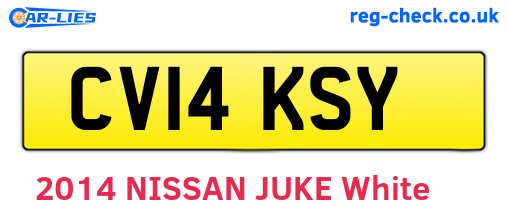 CV14KSY are the vehicle registration plates.