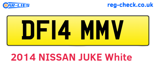 DF14MMV are the vehicle registration plates.