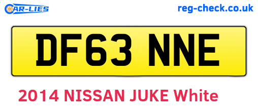 DF63NNE are the vehicle registration plates.